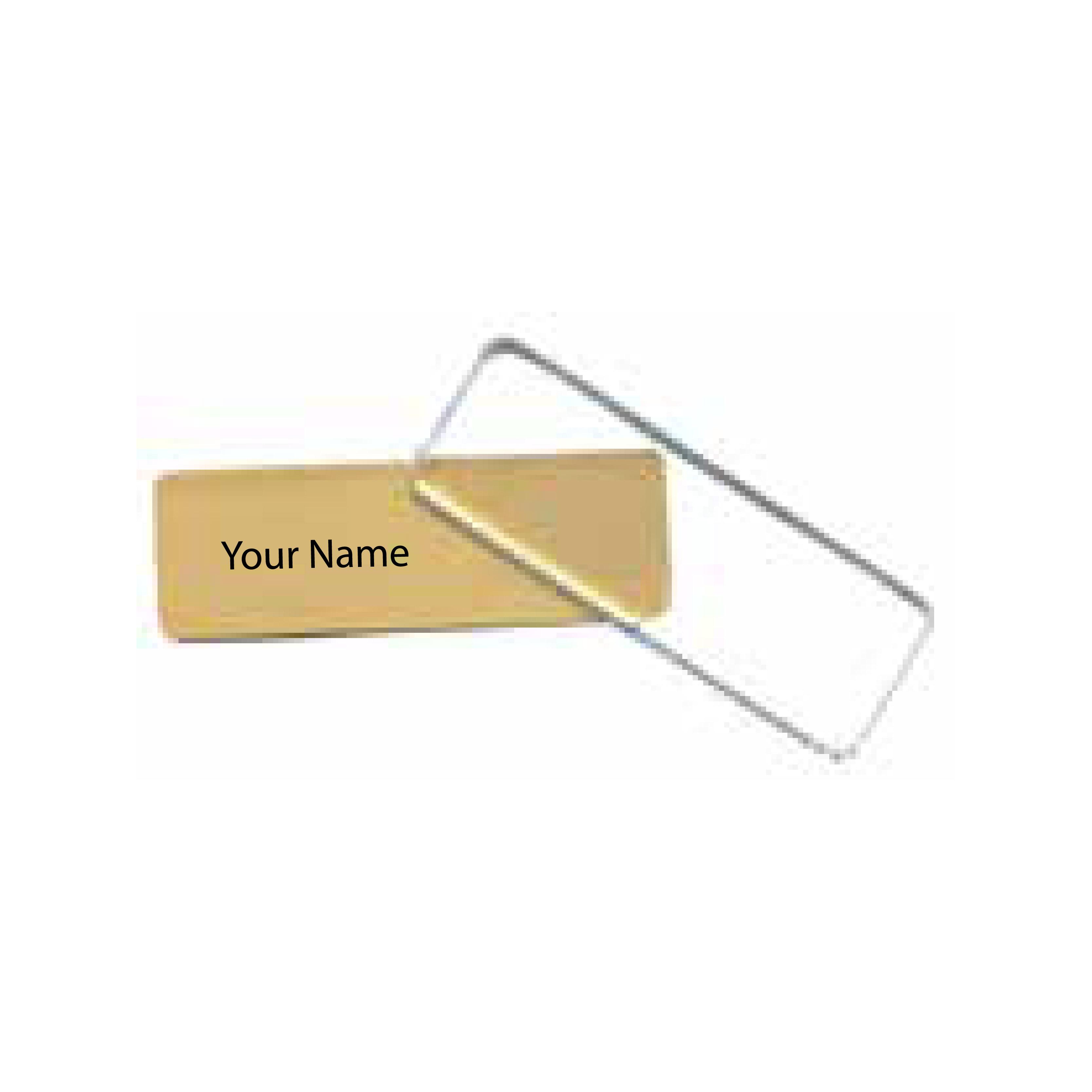 Brushed Gold Insert Plastic Badge with Lens Cover With Logo